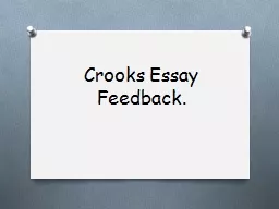 Crooks Essay Feedback.