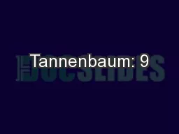 Tannenbaum: 9