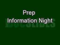 Prep Information Night