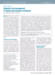 OBSTETRICS Diagnosis and management of atypical preecl