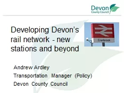 Developing Devon’s rail network - new stations and beyond