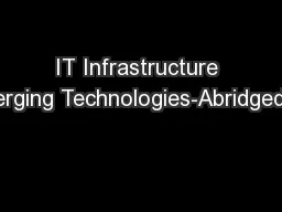 IT Infrastructure and Emerging Technologies-Abridged-Pruned