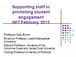 Supporting staff in promoting student engagement