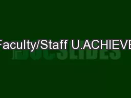 Faculty/Staff U.ACHIEVE