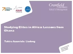 Studying Elites in Africa: Lessons from Ghana