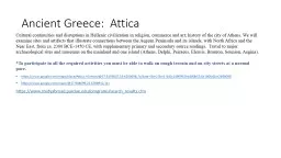 Ancient Greece:  Attica