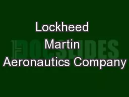 Lockheed Martin Aeronautics Company