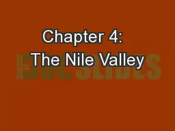 Chapter 4:  The Nile Valley