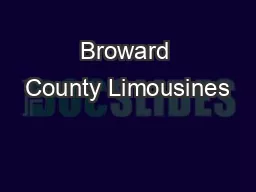 Broward County Limousines