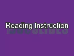 Reading Instruction