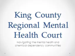 King County Regional Mental Health Court