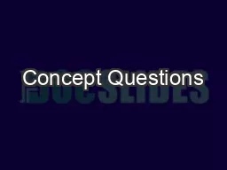 Concept Questions #2