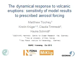 The dynamical response to volcanic eruptions: sensitivity o