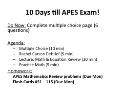 10 Days till APES Exam!