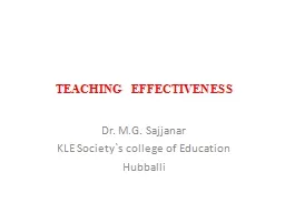 TEACHING  EFFECTIVENESS