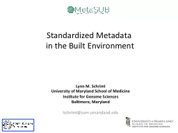 Standardized Metadata