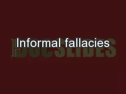 Informal fallacies
