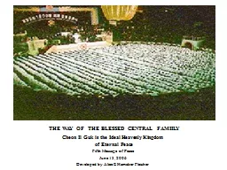 THE WAY OF  THE BLESSED CENTRAL FAMIILY