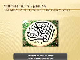 Miracle of Al-Qur’an