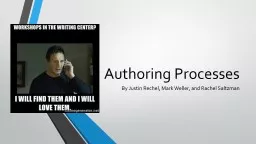 Authoring Processes