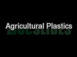 Agricultural Plastics