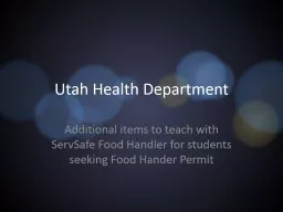 Utah Health Department