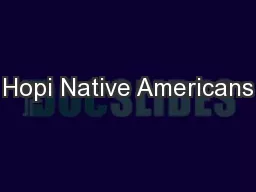 Hopi Native Americans