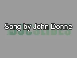 Song by John Donne