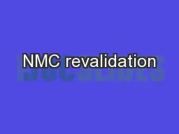 NMC revalidation