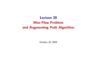 Lecture  MaxFlow Problem and Augmenting Path Algorithm