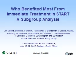 Who Benefited Most From Immediate Treatment in START