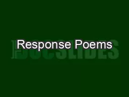 Response Poems