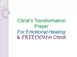 Christ’s Transformation Prayer