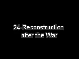 24-Reconstruction after the War