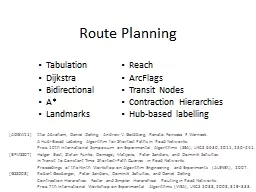 Route Planning