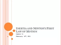 Inertia and Newton’s First Law of Motion