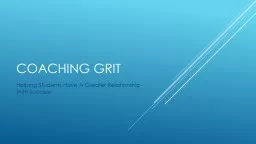 Coaching grit