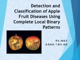 Detection and Classification of Apple Fruit Diseases Using