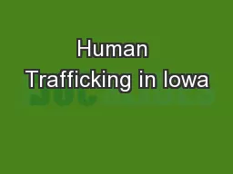 Human Trafficking in Iowa