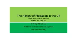 The History of Probation in the UK