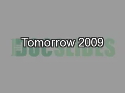 Tomorrow 2009