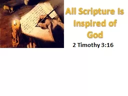 All Scripture Is Inspired of God