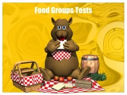 Food Groups Tests