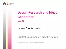 Design Research and Ideas Generation