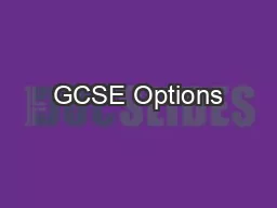 GCSE Options