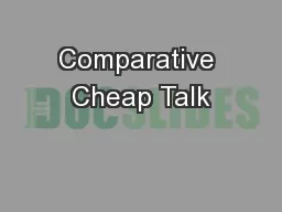 Comparative Cheap Talk