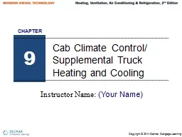 Cab Climate Control/ Supplemental Truck Heating and Cooling