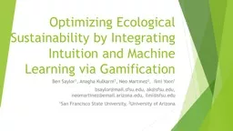 Optimizing Ecological Sustainability