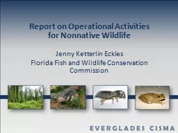 Report on Operational Activities for Nonnative Wildlife