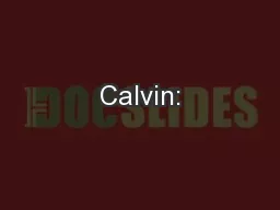 Calvin: